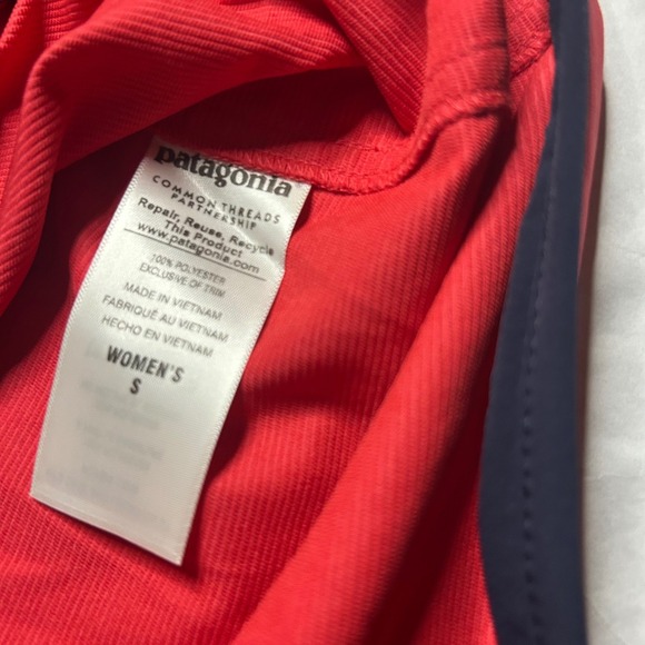 Patagonia Womens All Free Jacket Softshell Jacket Full Zip Red Blue Size S - Picture 6 of 7